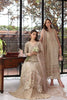 Saadia Asad Eid Luxury Schiffli Laserkari Lawn – D1- Beige