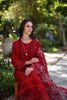 Noor by Saadia Asad Luxury Chikankari Lawn Collection – D2-B deep Red and maroon