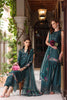 Saadia Asad Eid Luxury Schiffli Laserkari Lawn – D5- Teal
