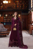 Saadia Asad Eid Luxury Schiffli Laserkari Lawn – D12- Plum