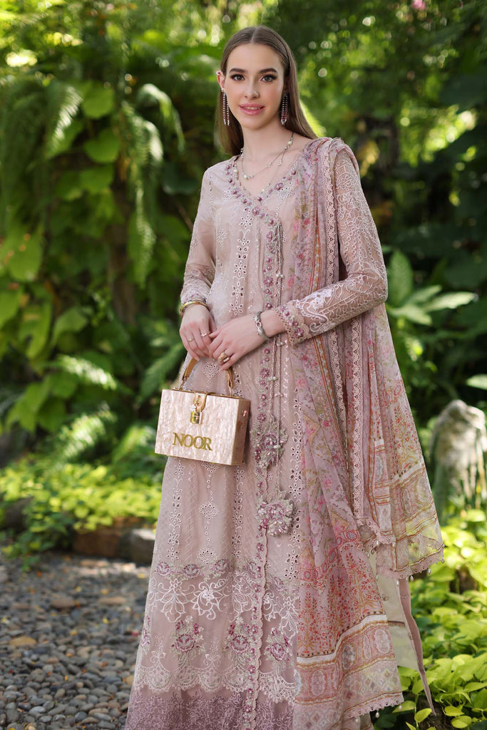 Noor by Saadia Asad Luxury Chikankari Lawn Collection – D3-A Mink Schifli