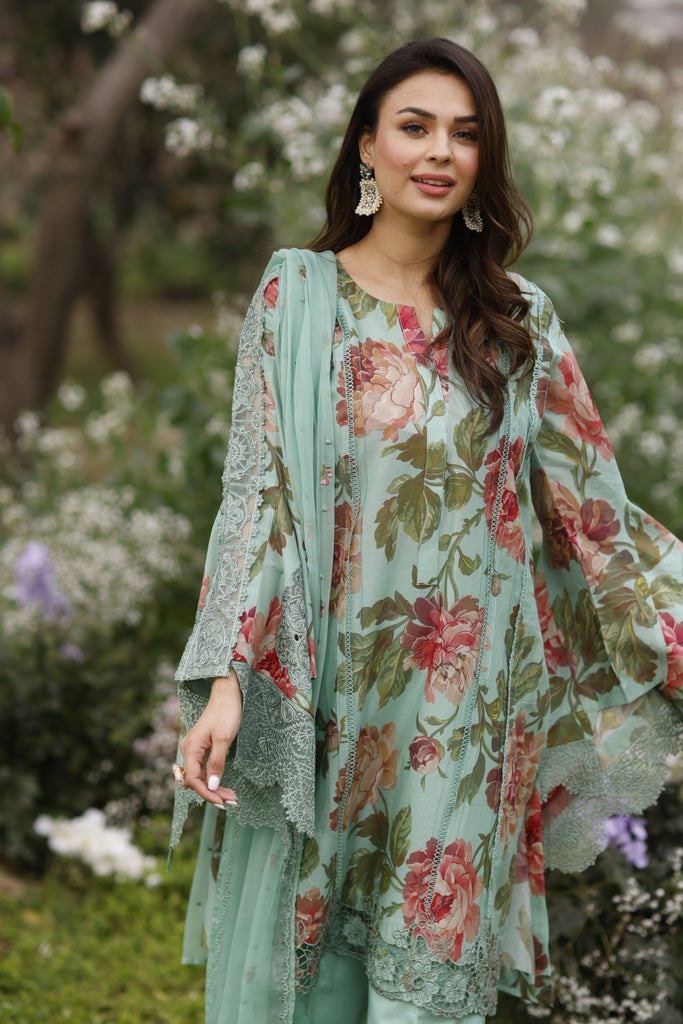 Manara by Maria Asif Baig - Vintage Flora Lawn Collection – OPALIA