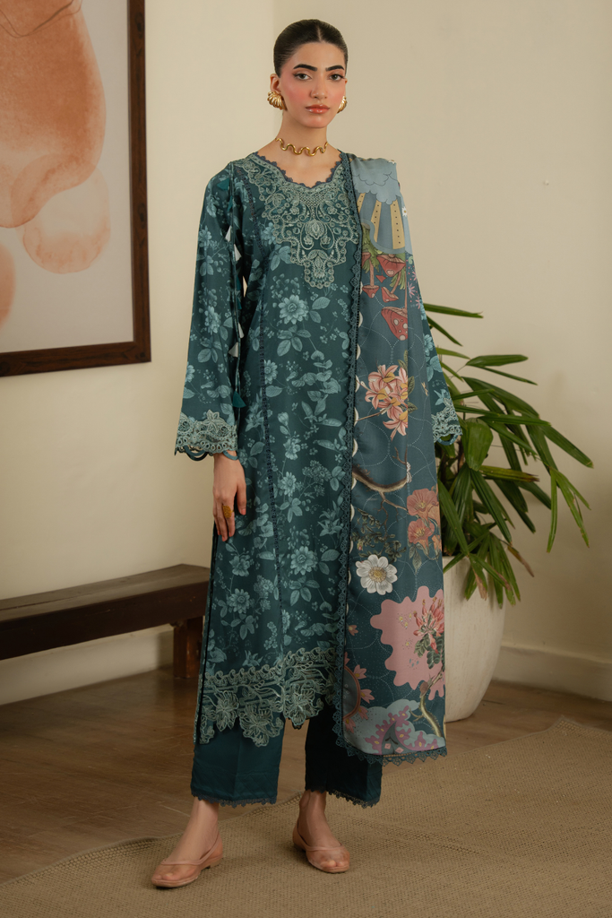 Aabyaan Print Luxe Linen – AVELINE (AK-08)
