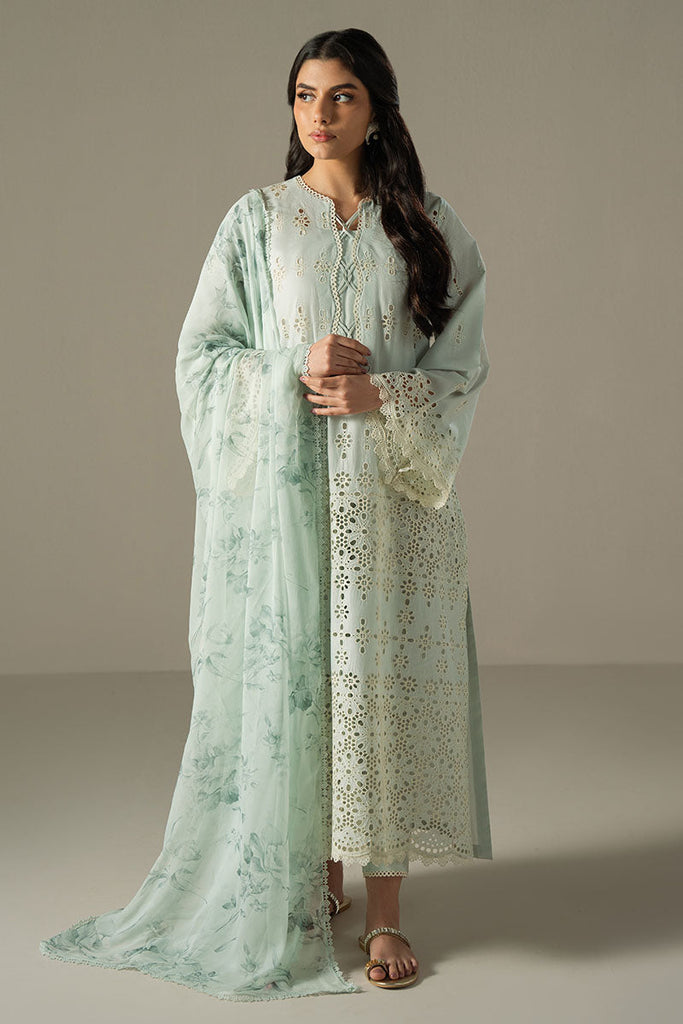 Cross Stitch Chikankari Lawn – Blue Aura