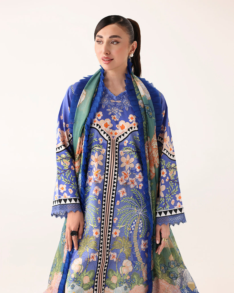 Roheenaz Rosette Summer Lawn – Breeze of Dawn