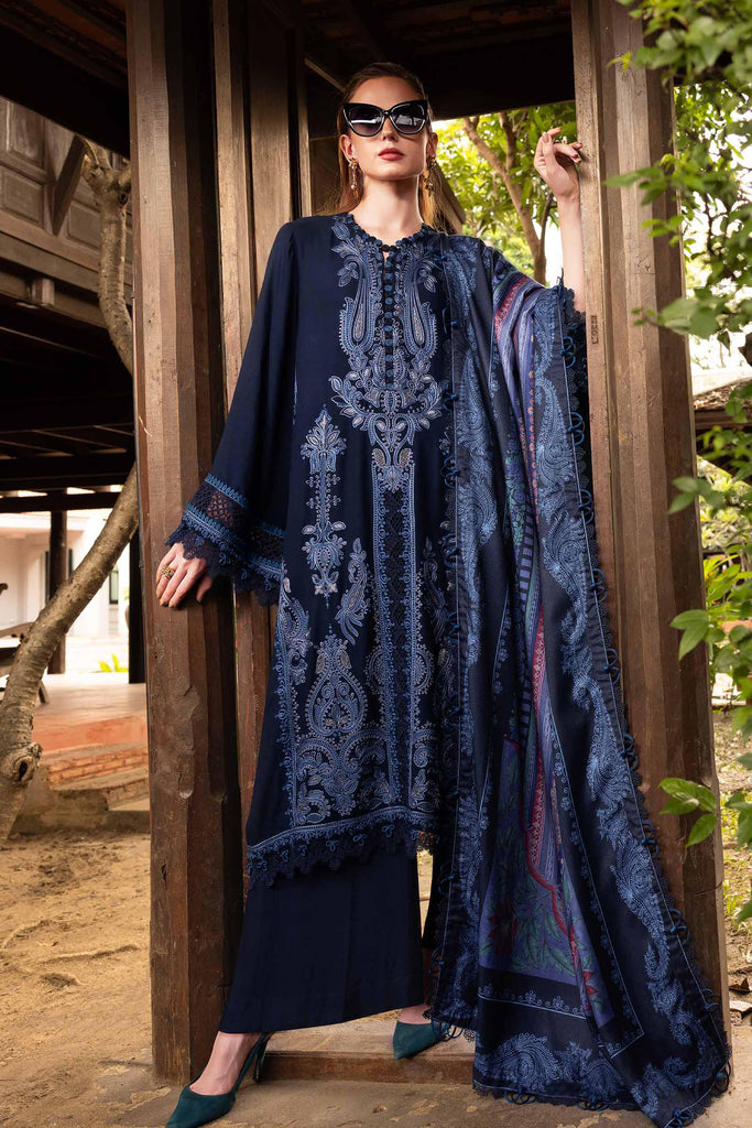 MARIA.B MPrints Winter – Embroidered Twill Linen Suit MPT-2803-B