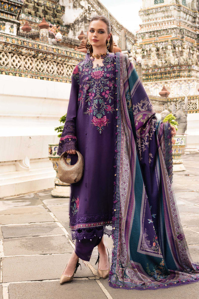 MARIA.B MPrints Winter – Embroidered Twill Linen Suit MPT-2805-B