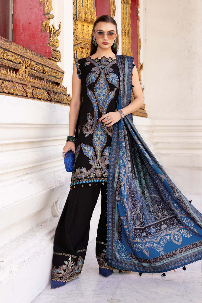 MARIA.B MPrints Winter – Embroidered Twill Linen Suit MPT-2806-B