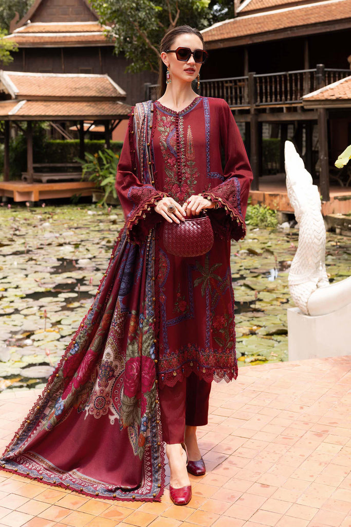 MARIA.B MPrints Winter – Embroidered Twill Linen Suit MPT-2807-A