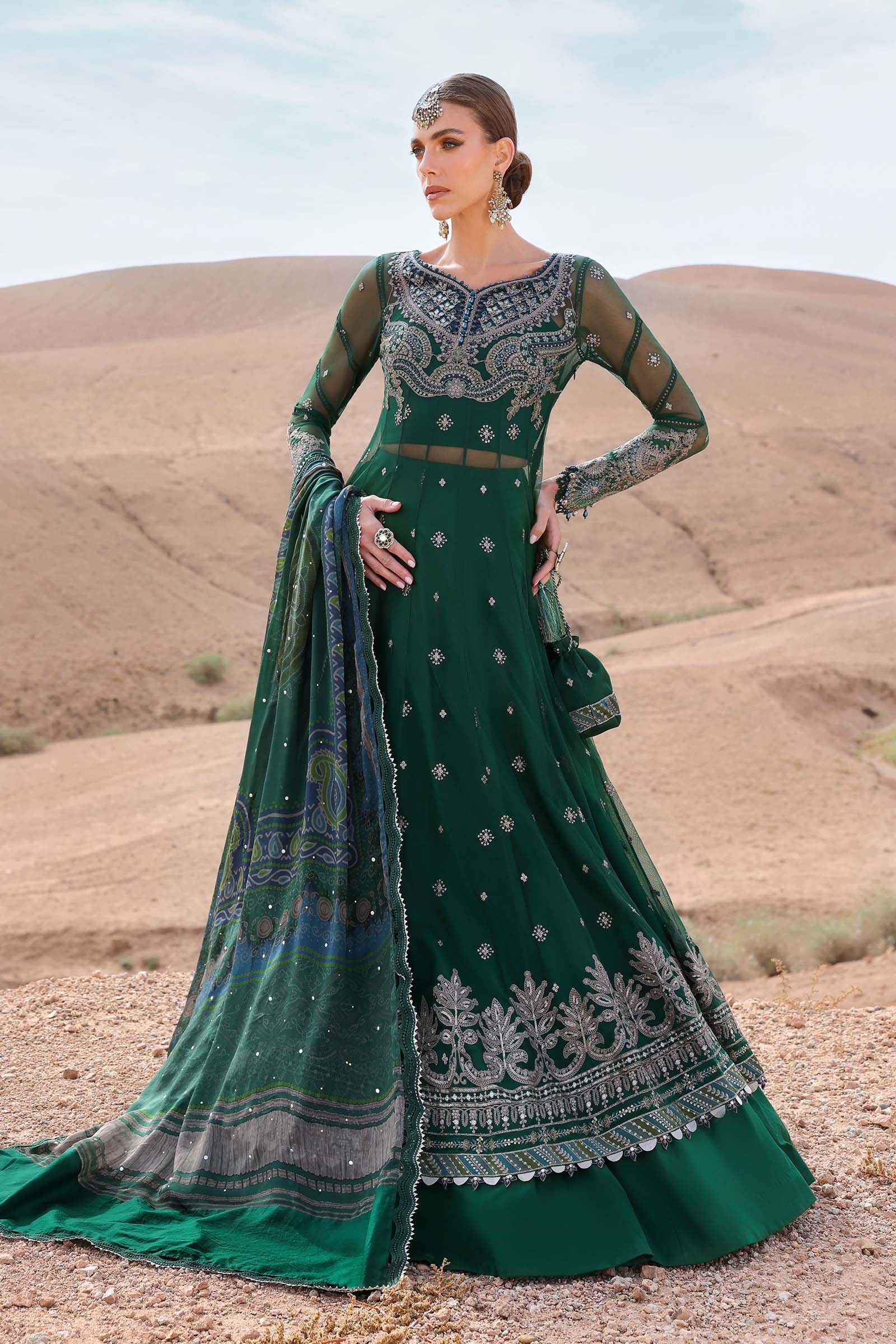 MARIA.B Luxury Green Net Pakistani Suit D-2507-A | Perfect for Mehndi YourLibaas UAE MARIA.B Luxury Green Net Pakistani Suit D-2507-A | Perfect for Mehndi YourLibaas UAE