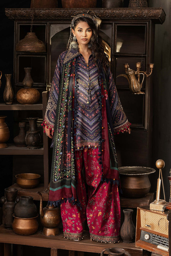 MARIA.B MPrints – Embroidered Cambric Suit - MPB3107-B