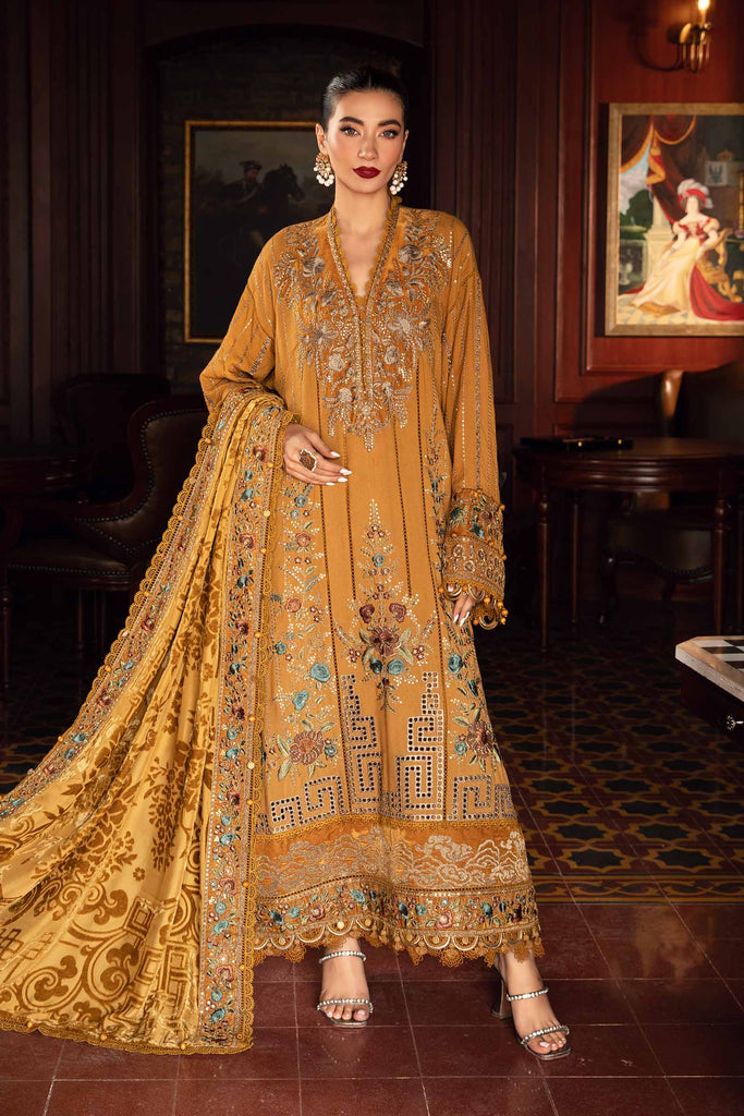 MARIA.B Winter Luxe – Embroidered Twill Linen | DL-1207