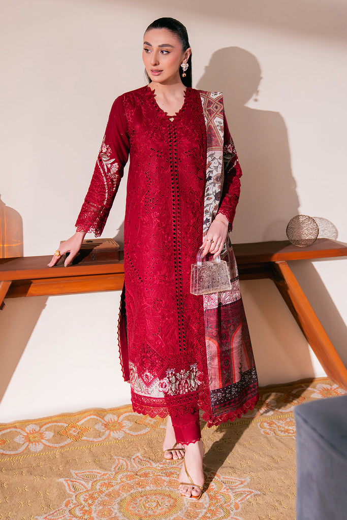 Neeshay Symphony Luxury Lawn – SCARLET