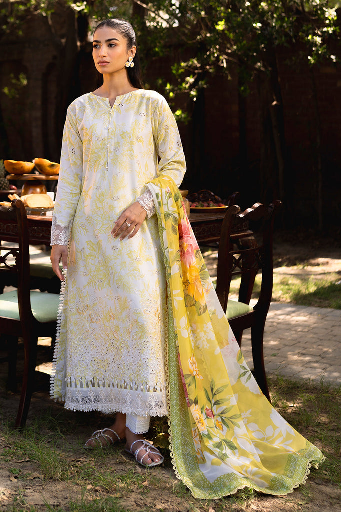 Neeshay Summer Lines Prinkari Lawn – OLIVINE