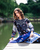 Roheenaz Garden Veal Printed Lawn – BlackBerry Frost
