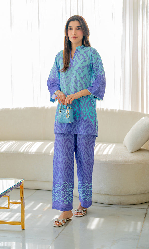 Sahar Selene Lawn 2pc – Violet Veil