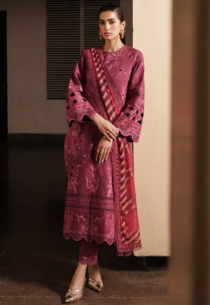 Afrozeh Luxury Chikankari Lawn – Cordovan