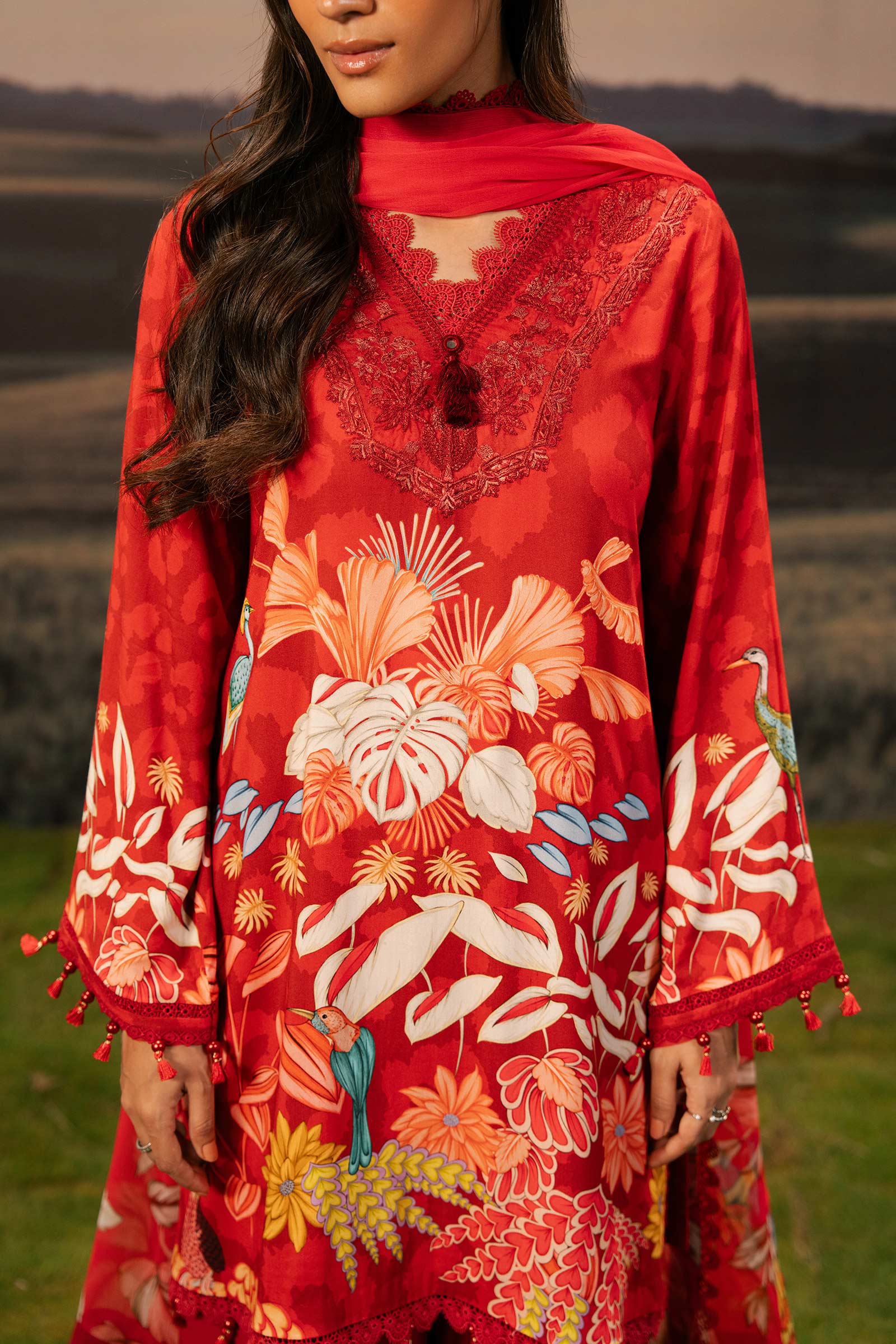 Maria B Red Arabic Lawn Suit | Pakistani Dress for Summer Festive Wear YourLibaas UAE Maria B Red Arabic Lawn Suit | Pakistani Dress for Summer Festive Wear YourLibaas UAE