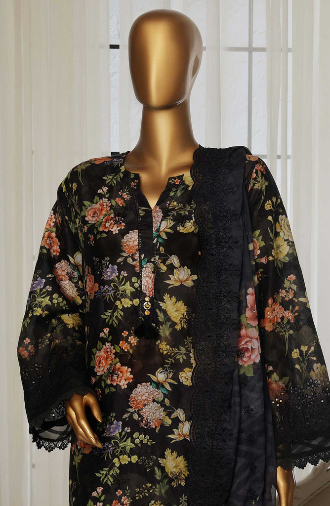 Sadabahar RTW/Stitched Embroidered Laser Fusion Chikankari Lawn – D-03