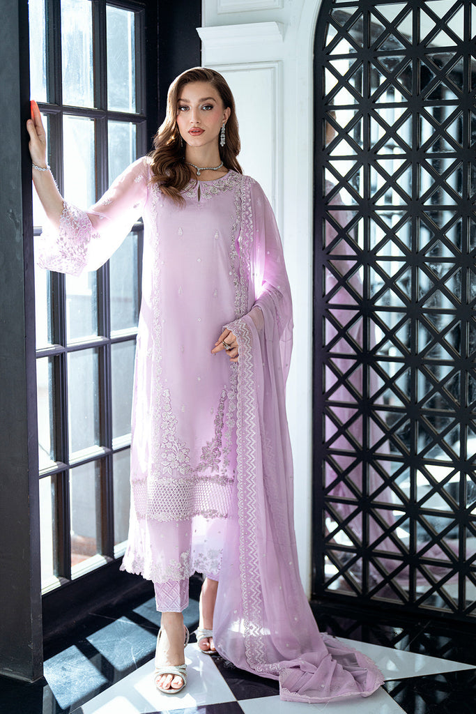 Azure Ensembles Luxury Eid Chiffon Formals – Dewy Lavender