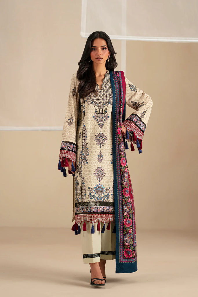 Ethnc EMBROIDERED 3pc SUIT (E0797/203/112)