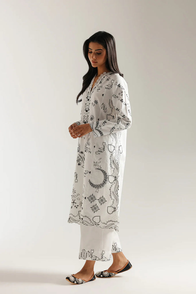 Ethnc EMBROIDERED SUIT COCONUT-MILK | E3645/103/003