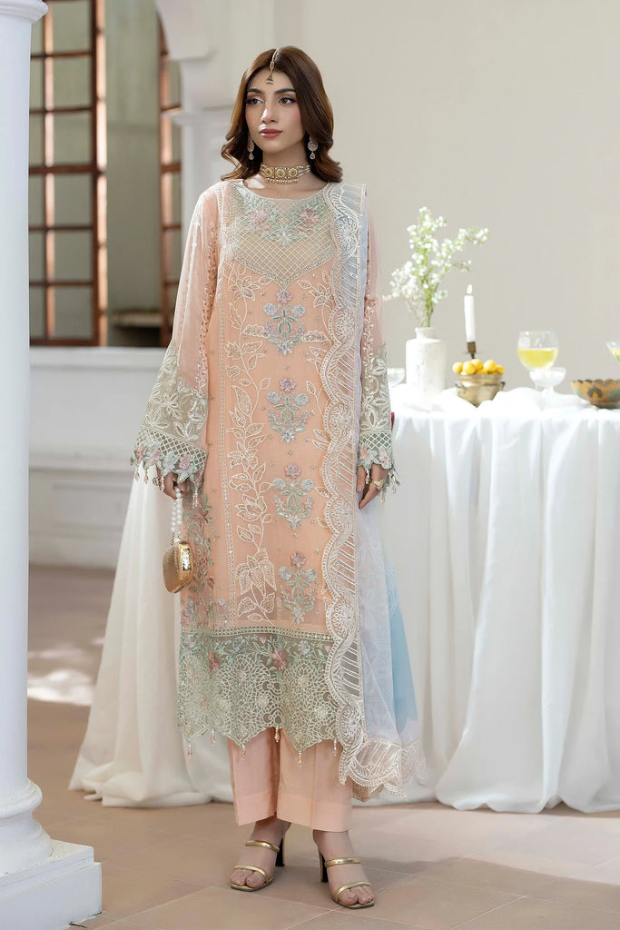 Adan's Libas Festive Semi-Stitched Chiffon Formals – D-1799