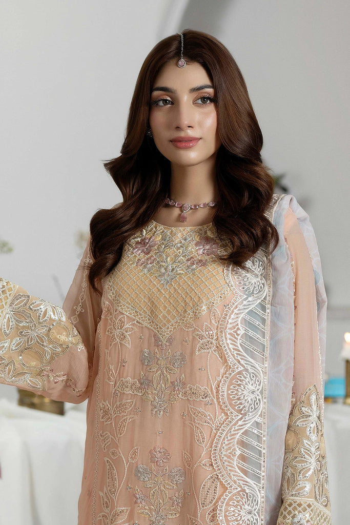 Adan's Libas Festive Semi-Stitched Chiffon Formals – D-1790
