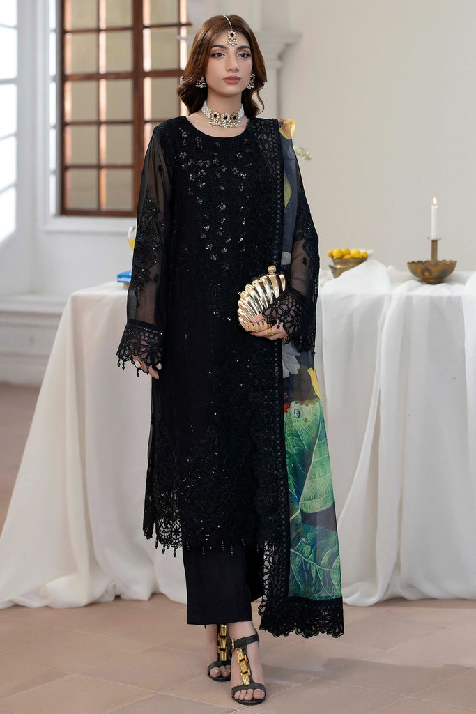 Adan's Libas Festive Semi-Stitched Chiffon Formals – D-1791