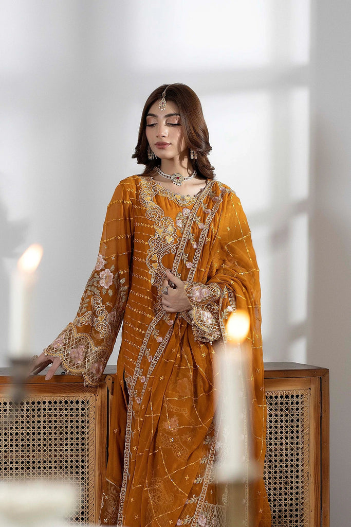 Adan's Libas Festive Semi-Stitched Chiffon Formals – D-1792