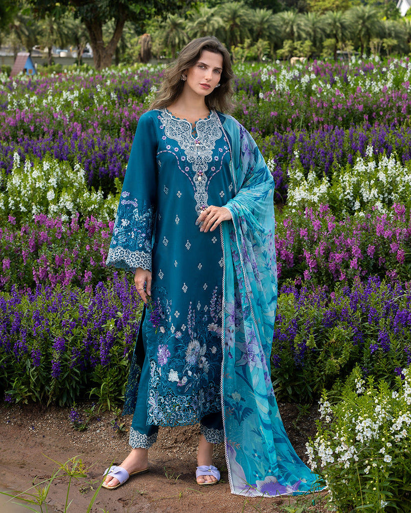 Mushq Hemline Lawn · The Secret Garden – Emerald Fern