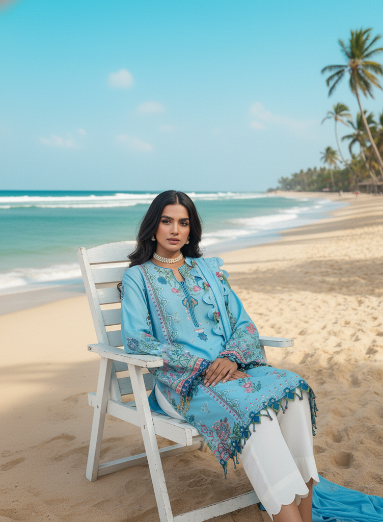 Elan Luxury Lawn – ISLA BLEU (EL25-11 A)