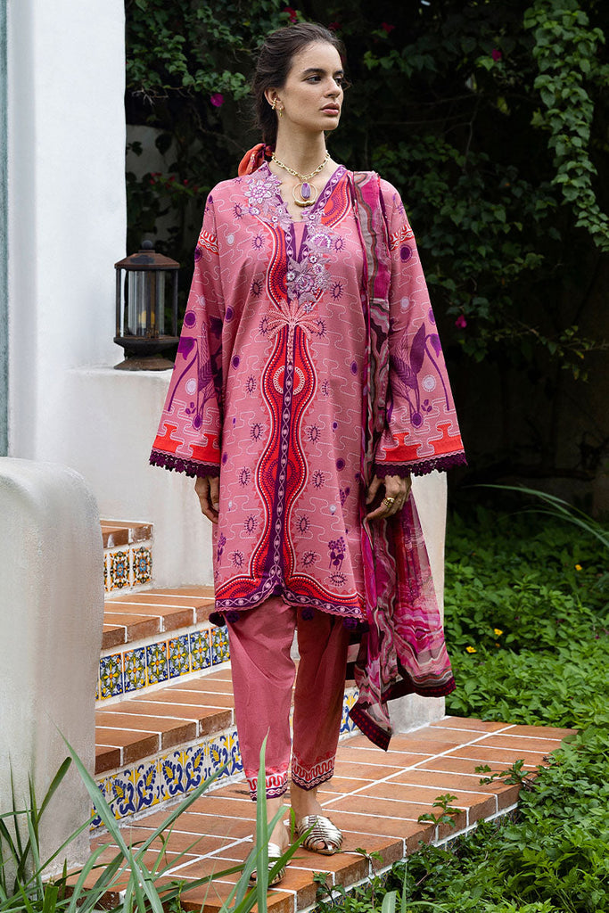 Mushq Mirasol Printed Cambric – Coral Mar