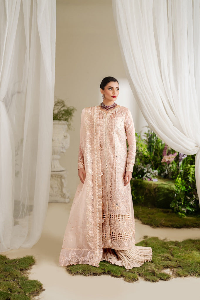 Zoya & Fatima Reem Festive Formals - 4PC Embroidered & Handwork Raw Silk – ESRA