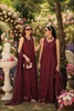 Saadia Asad Noor Eid Printskhas Lawn – D10 – Burgundy