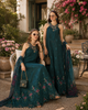 Saadia Asad Noor Eid Printskhas Lawn – D6 – Coblat Teal