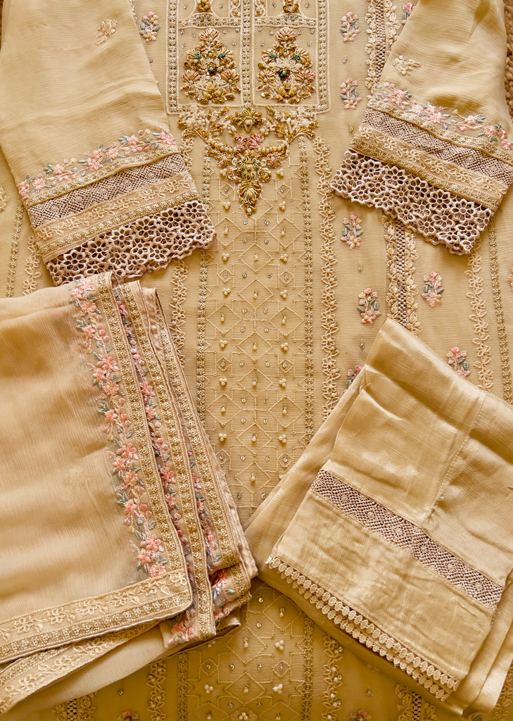 Formal Stitched/Pret Handwork & Embroidered 3PC Pakistani Suit – AN-3