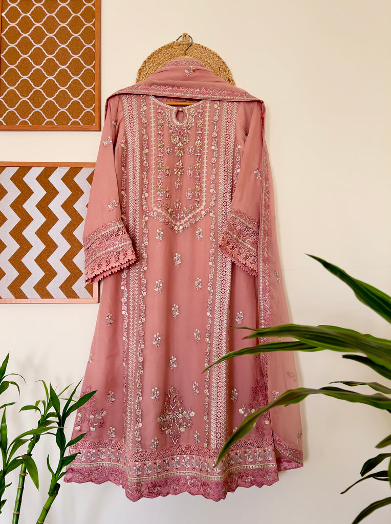 Formal Stitched/Pret Handwork & Embroidered 3PC Pakistani Suit – AN-4