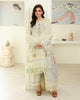 Roheenaz Petals in Print Lawn – Ivory Sonata