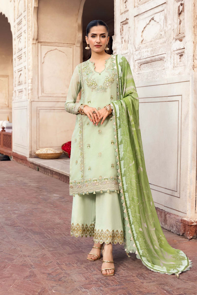MARIA.B MBasics Festive – Embroidered Silk Cotton Net Suit - MBFU801