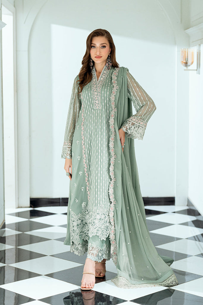 Azure Ensembles Luxury Eid Chiffon Formals – Mossy Charm