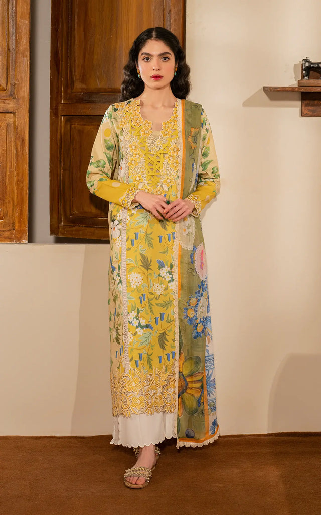 Asifa & Nabeel Meraki Vintage Lawn – Nimbu Pani (MVL25-04)
