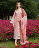 Mushq Hemline Lawn · The Secret Garden – Peach Blossom