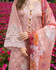 Mushq Hemline Lawn · The Secret Garden – Peach Blossom