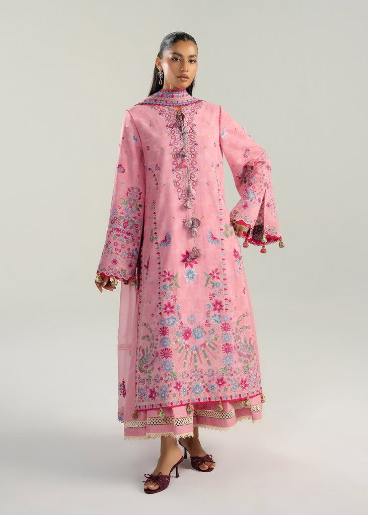 Hussain Rehar Zan Festive Luxury Lawn  – Pembe