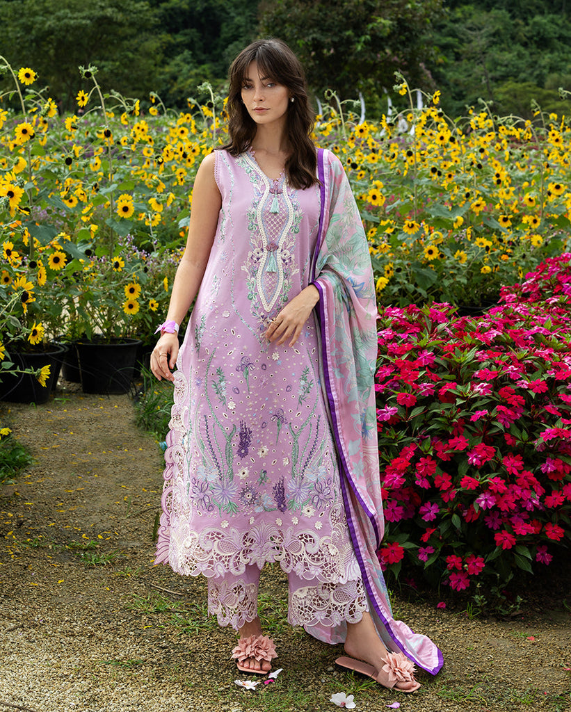 Mushq Hemline Lawn · The Secret Garden – Peony Glow