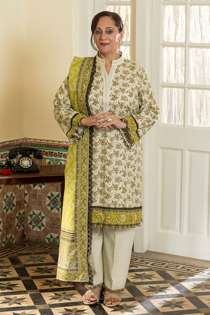 Gul Ahmed Mother's Tribute – 3 Piece Printed Khaddar Suit - K-62053
