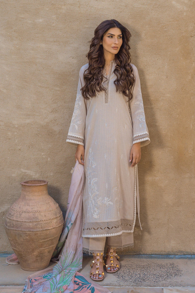 Sahar Mirage Luxury x Kiran Malik Lawn Collection – Textured Lawn 3 Piece (Embroidered)-S24-TL-L1-05