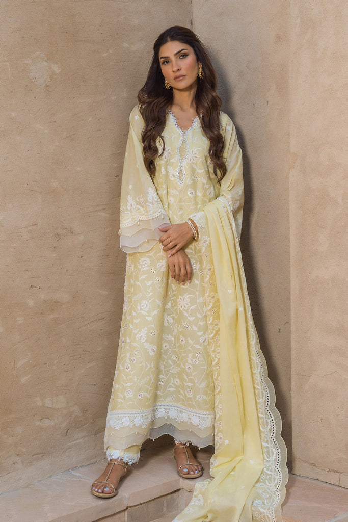 Sahar Mirage Luxury x Kiran Malik Lawn Collection – Chikankari 3 Piece-S24-CK-L1-10
