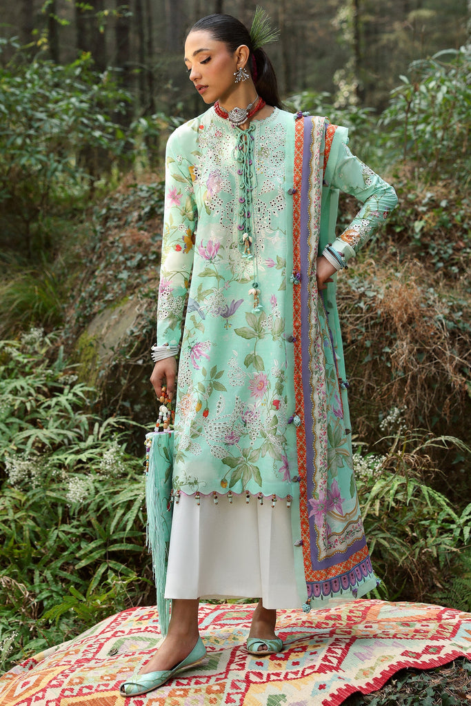 Zaha Neelum Luxury Lawn – ELARA (ZL25-02 B)